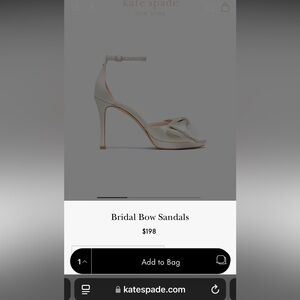 NIB Kate Spade Bridal Bow heel